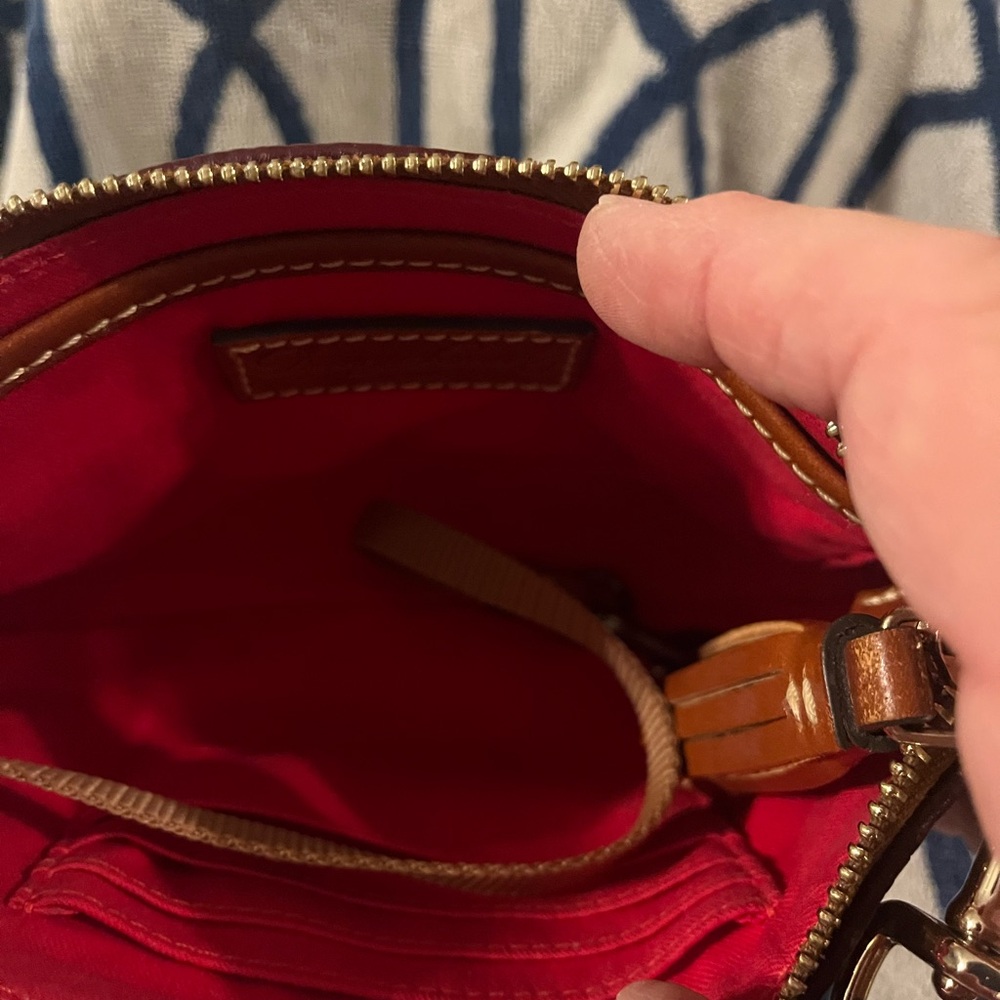 Dooney & Bourke Wine and Tan Crossbody Bag - Picture 3 of 8